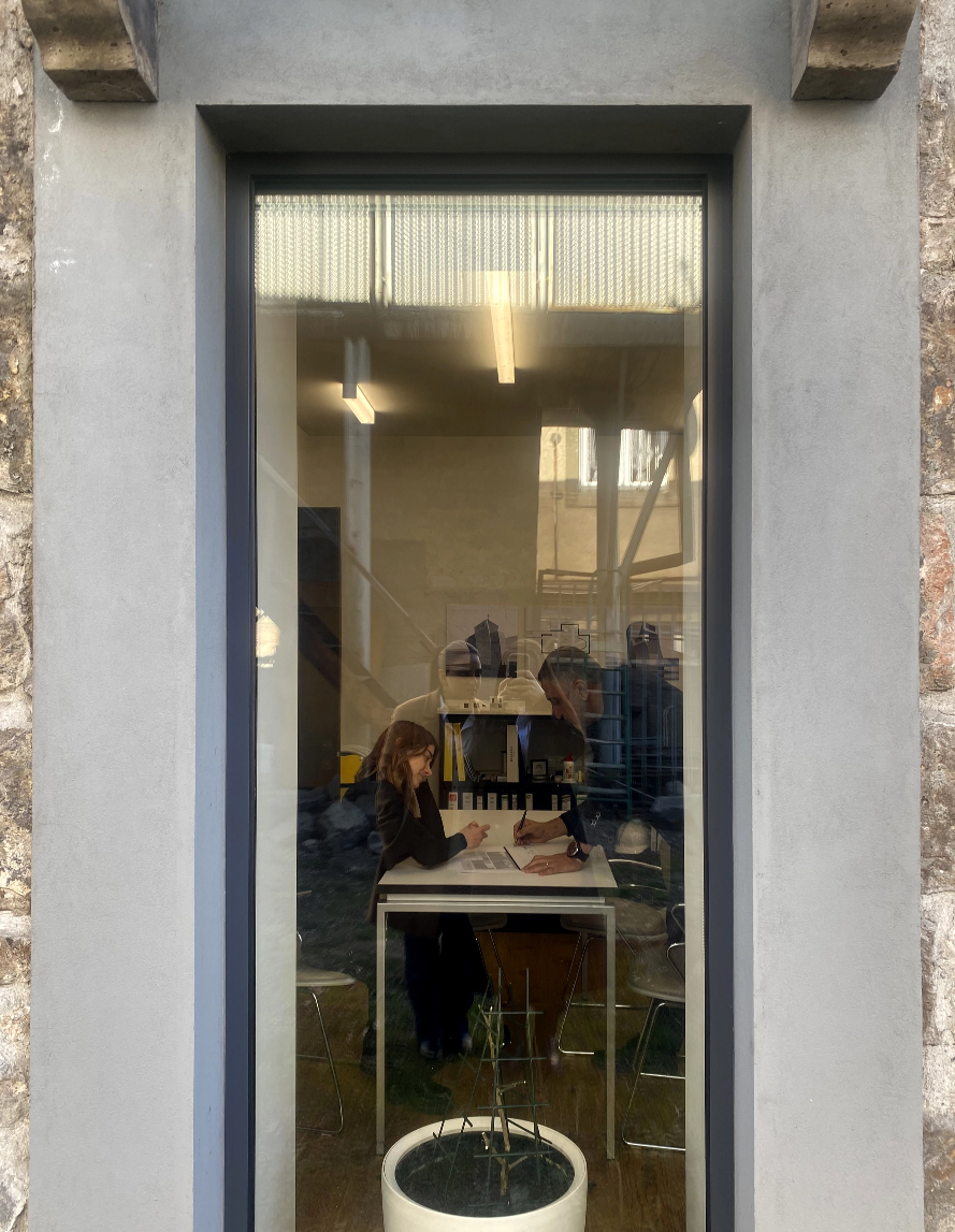 E-Studio office window