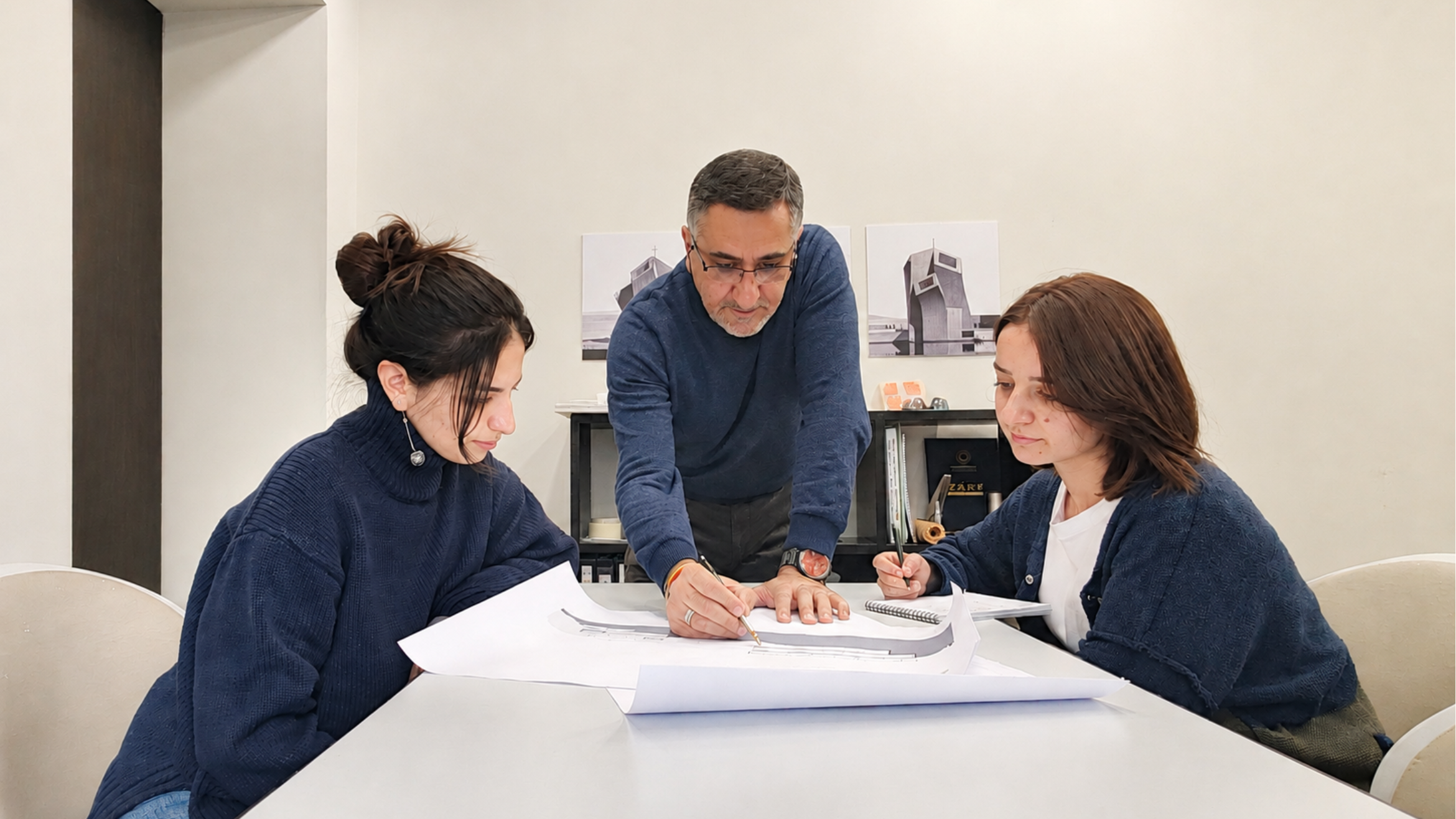 E-Studio team working together